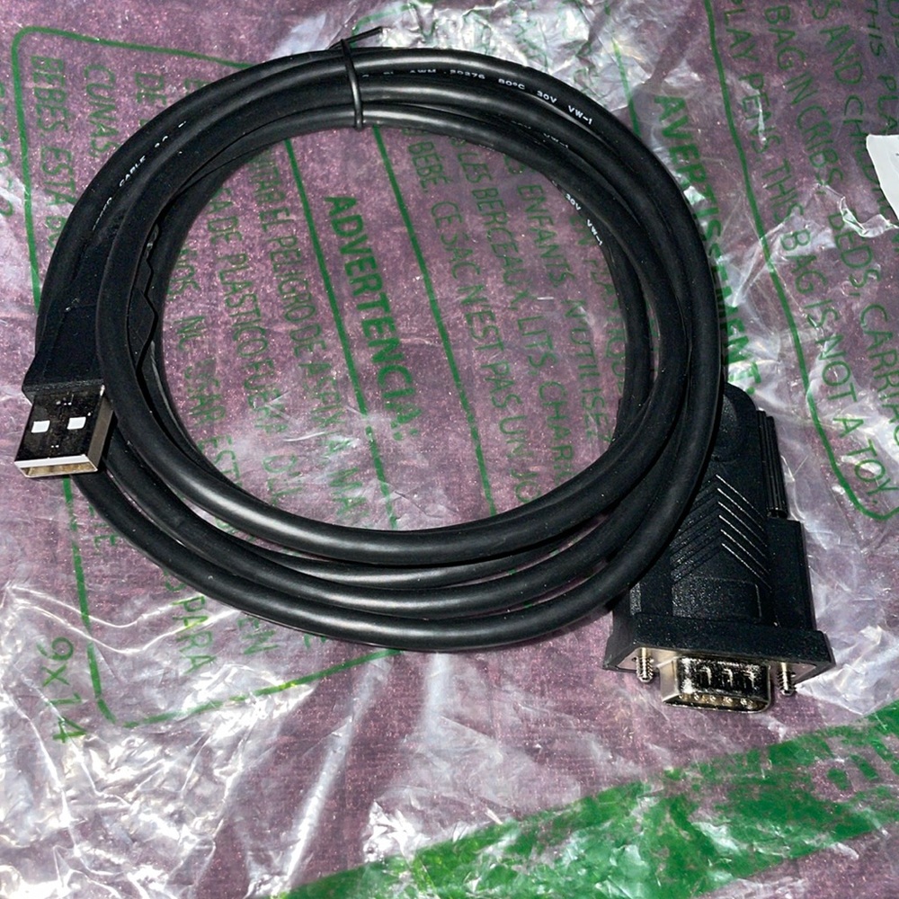 New USB to db9 9 pin serial adapter male for older serial devices like plotter
